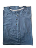 NWT Kenneth Cole Men's Slim Fit Techni-Cole Stretch 3 Button T Shirt Blue XL