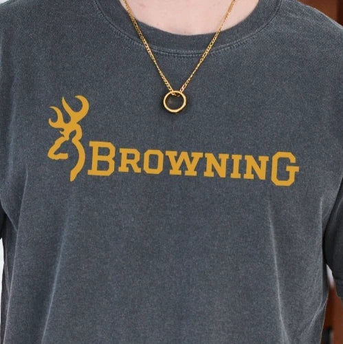 Browning Logo T-Shirt 2nd Amendment Pro Guns Firearms Premium Comfort Colors Tee