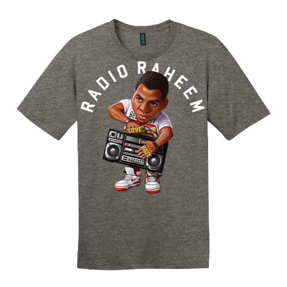 NEW ART SOCIETY x SWOD RADIO RAHEEM TOON TEE SHIRT HEATHER CHARCOAL SM-4XLARGE