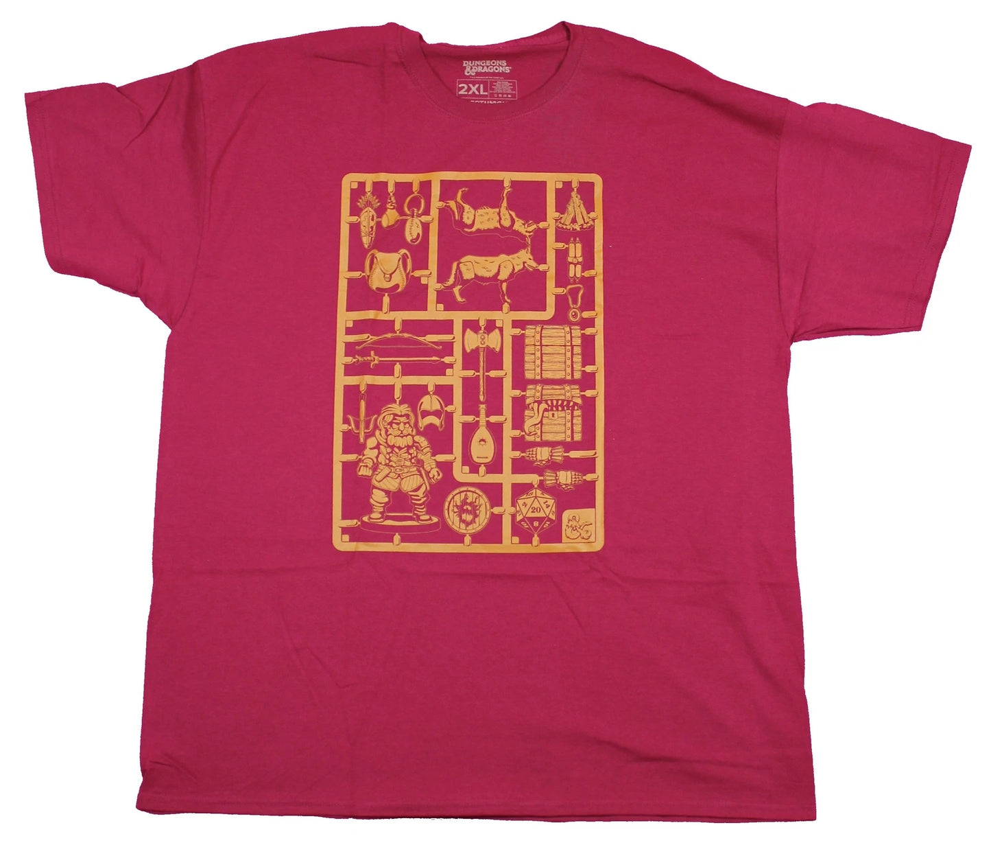 Dungeons & Dragons Mens  T-Shirt- Snap out Game Pieces Pic