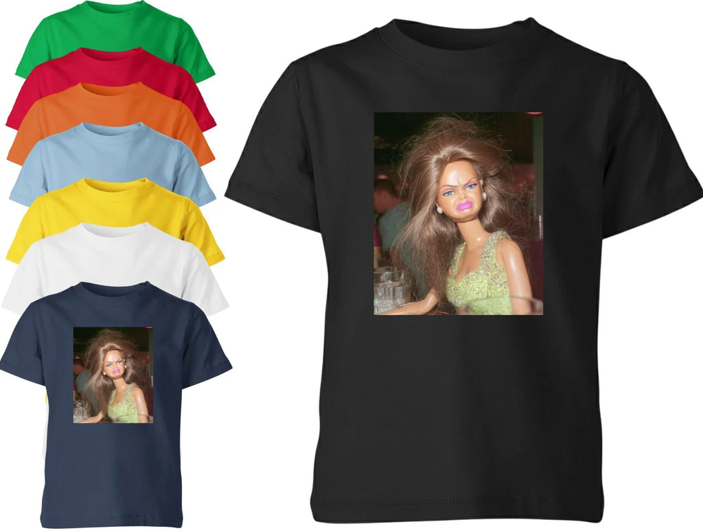 Creepy Doll Face Meme T Shirt Funny Kids Boys Girls Unisex Graphic Top