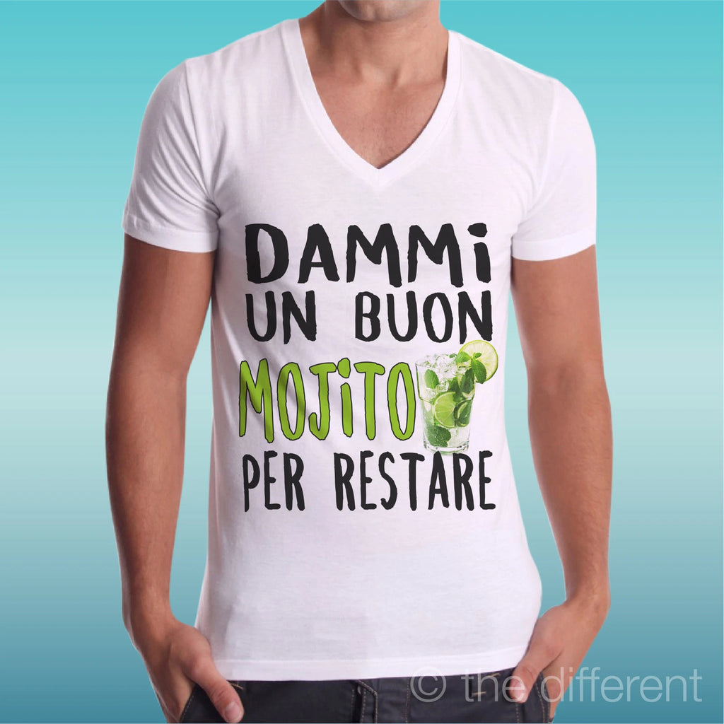 T-shirt Man V Neck Dammi A Merry Mojito For Restare Gift Idea