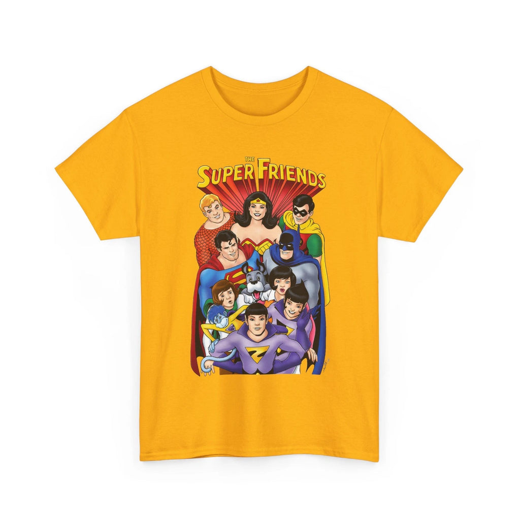 Super Friends T-Shirt Kevin Maguire Art Superman Wonder Woman Vintage-Style Tee
