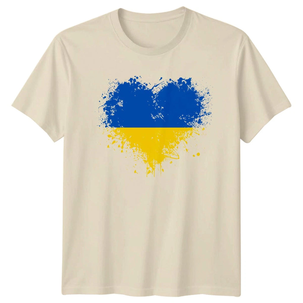 Ukrainian Flag Heart T-Shirt Unisex Patriotic Ukraine Support Gift