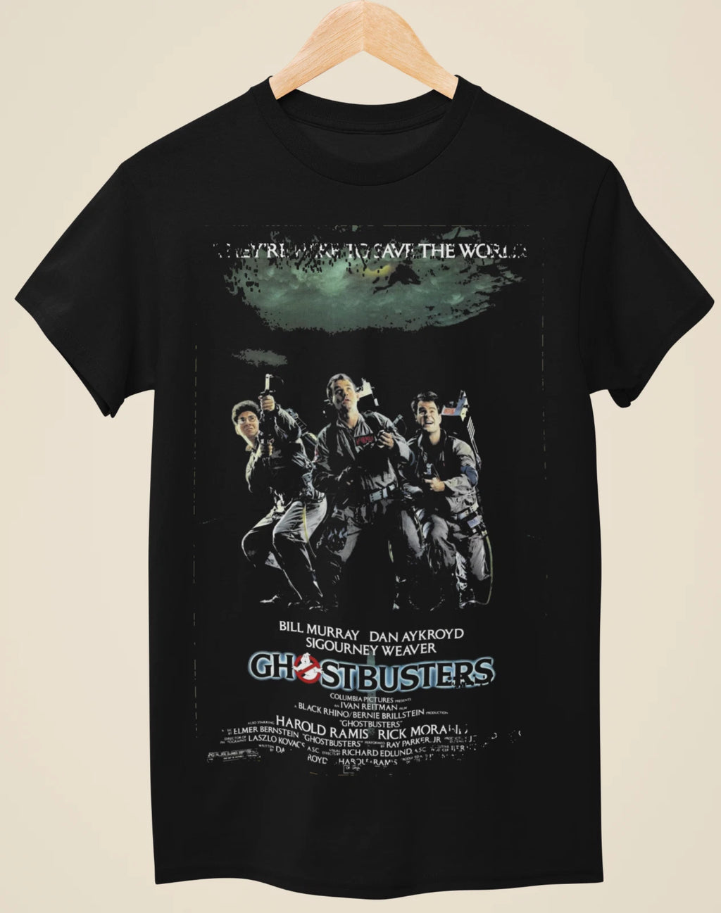 Ghostbusters - Movie Poster Inspired Unisex Black T-Shirt