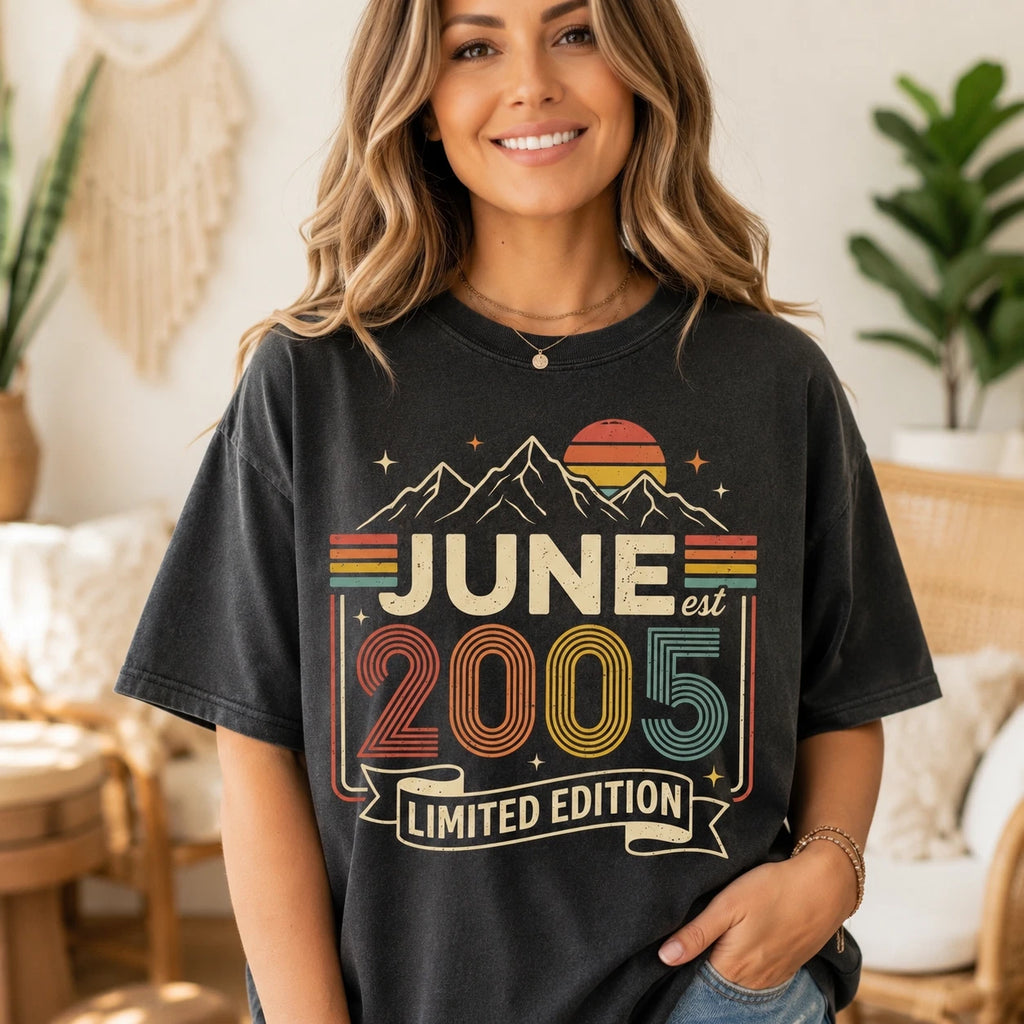 June 2005 Limited Edition T Shirt, Retro Birthday Gift
