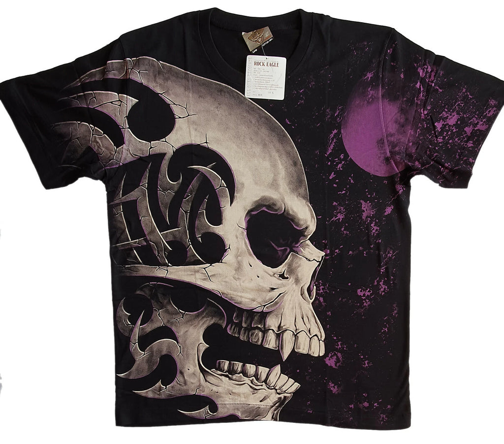 HARLEj SKULL LARGE T-SHIRT M L XL 2XL 3XL BLACK SHIRT BIG SIZE OVERSIZED HD CLUB