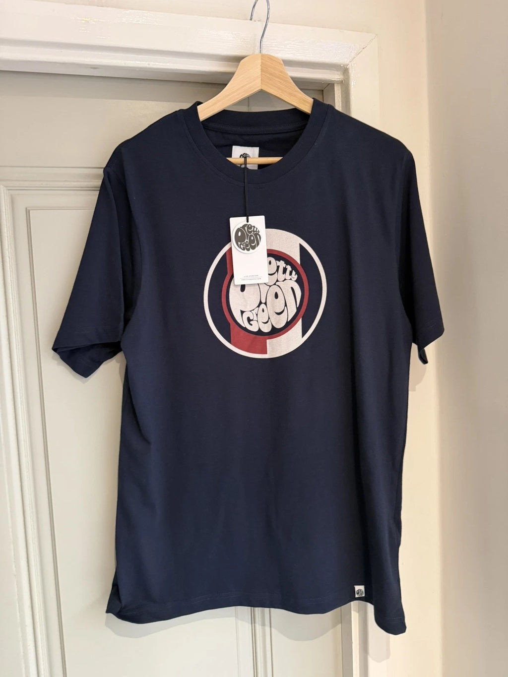 Pretty Green Tilby Navy T-Shirt Mens Size M Logo Everyday Capsule RRP £50