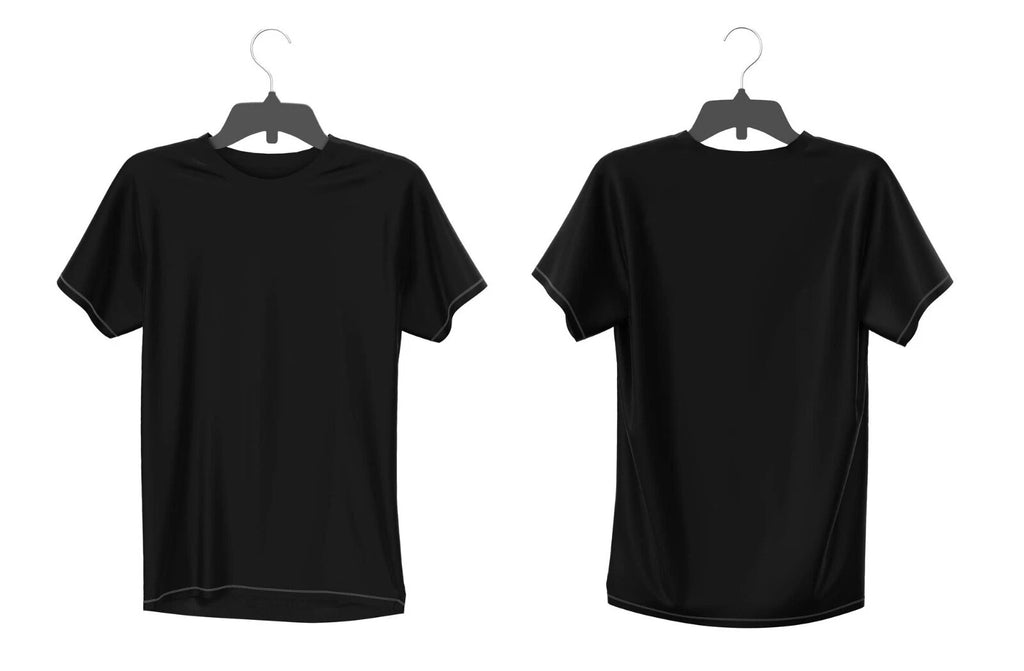 Simple -Black T-Shirt -Worn For Mens