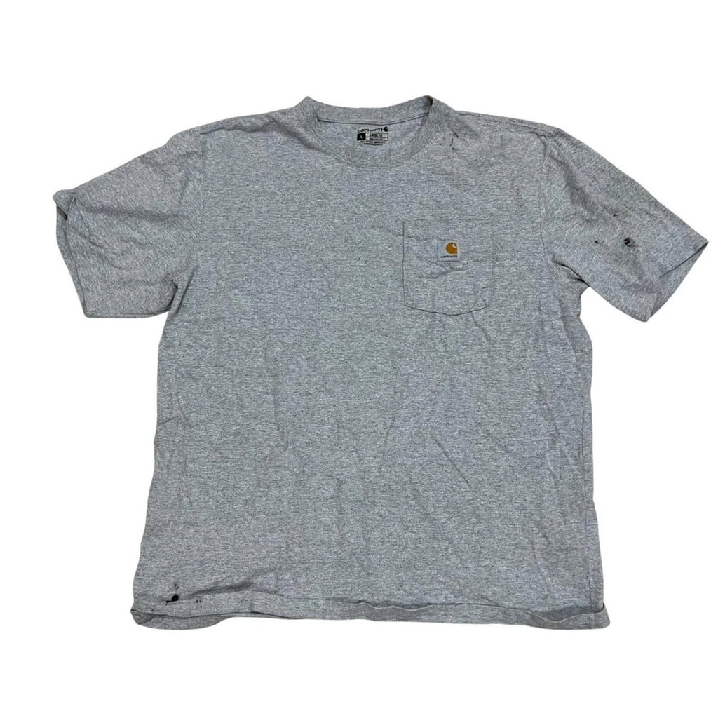 Vintage Grey Carhartt T Shirt Work Skate Tee Basic