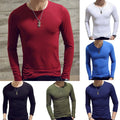 Basic Tees Long Sleeve T-Shirt Underwear Pullovercomfort Slim Fit O Neck @