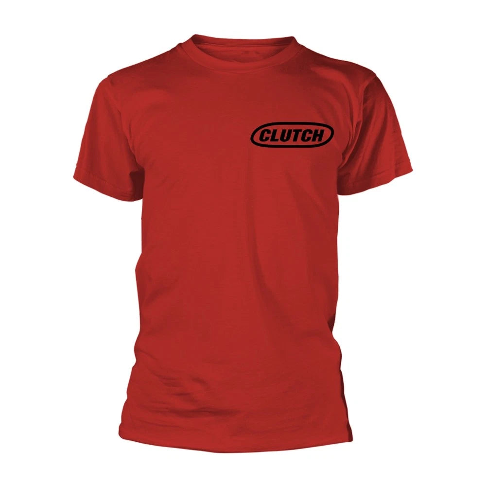 CLUTCH - CLASSIC LOGO (BLACK/RED) RED T-Shirt Medium