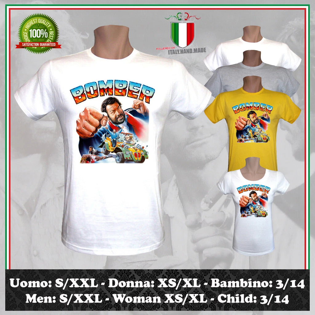 BUD SPENCER TERENCE HILL VINTAGE MOVIE TV BOMBER T-SHIRT MEN WOMEN CHILD