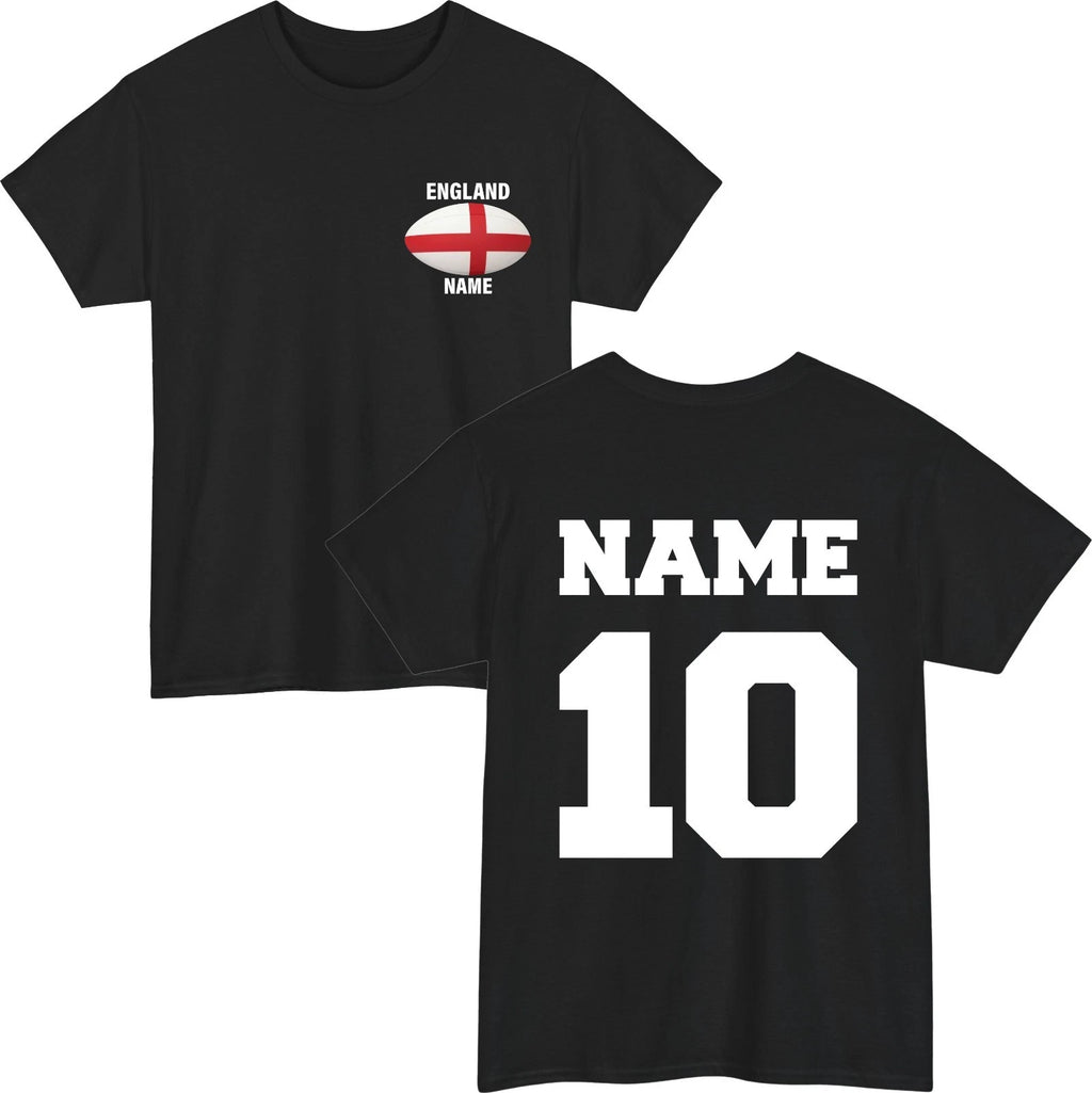 Personalised England Rugby T-Shirt | Custom Name Number | 6 Nations Fan Gift Top