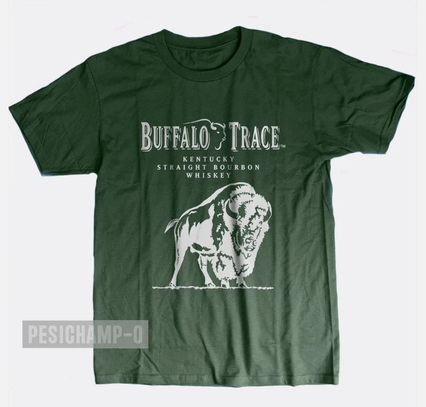 BUFFALO TRACE-Distillery in Frankfort-Bourbon Forest Green T-shirt Size S-5XL