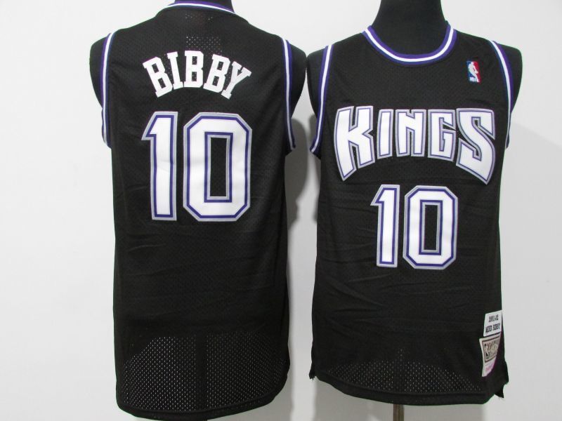 sacramento kings #10 mike bibby Kings 10 # Bibby Retro Logo Black