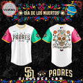 San Diego Padres Dia de los Muertos White Baseball Jersey