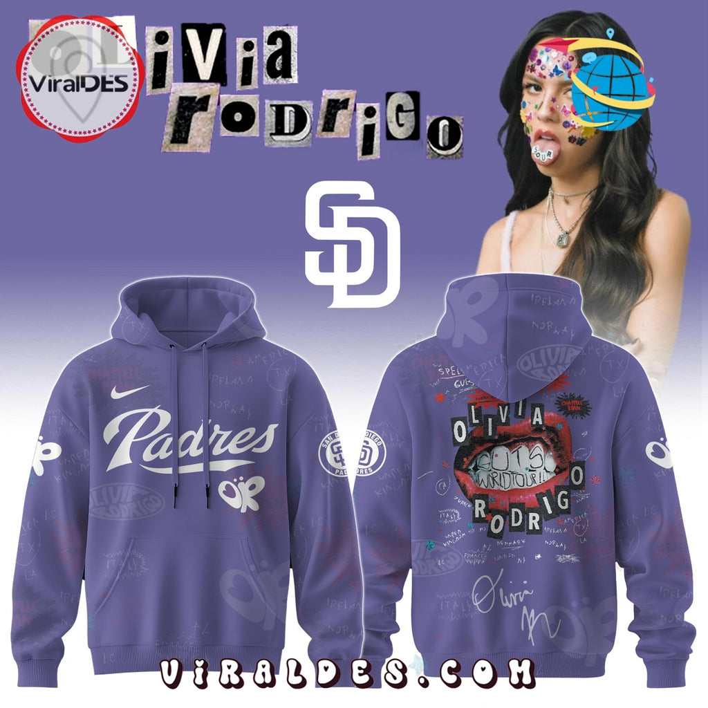 San Diego Padres MLB x Olivia Rodrigo Guts World Tour Hoodie