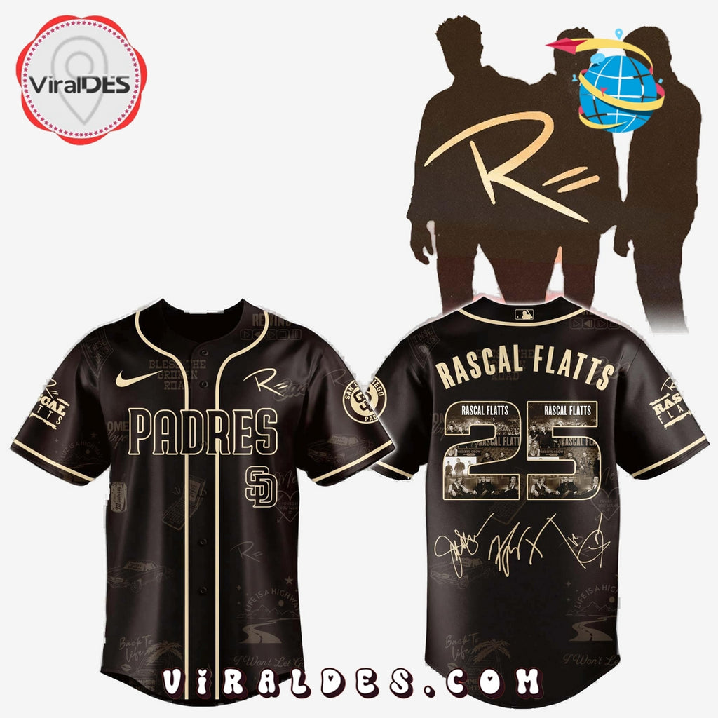 San Diego Padres MLB x Rascal Flatts Life Is a Highway Tour Jersey