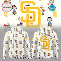 San Diego Padres Peanuts 75th Anniversary White Hoodie