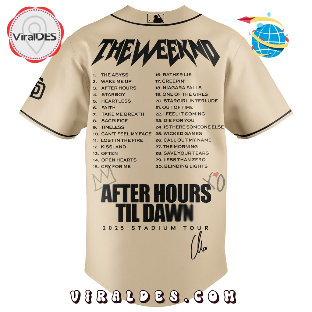 San Diego Padres x The Weeknd After Hours Til Dawn Baseball Jersey