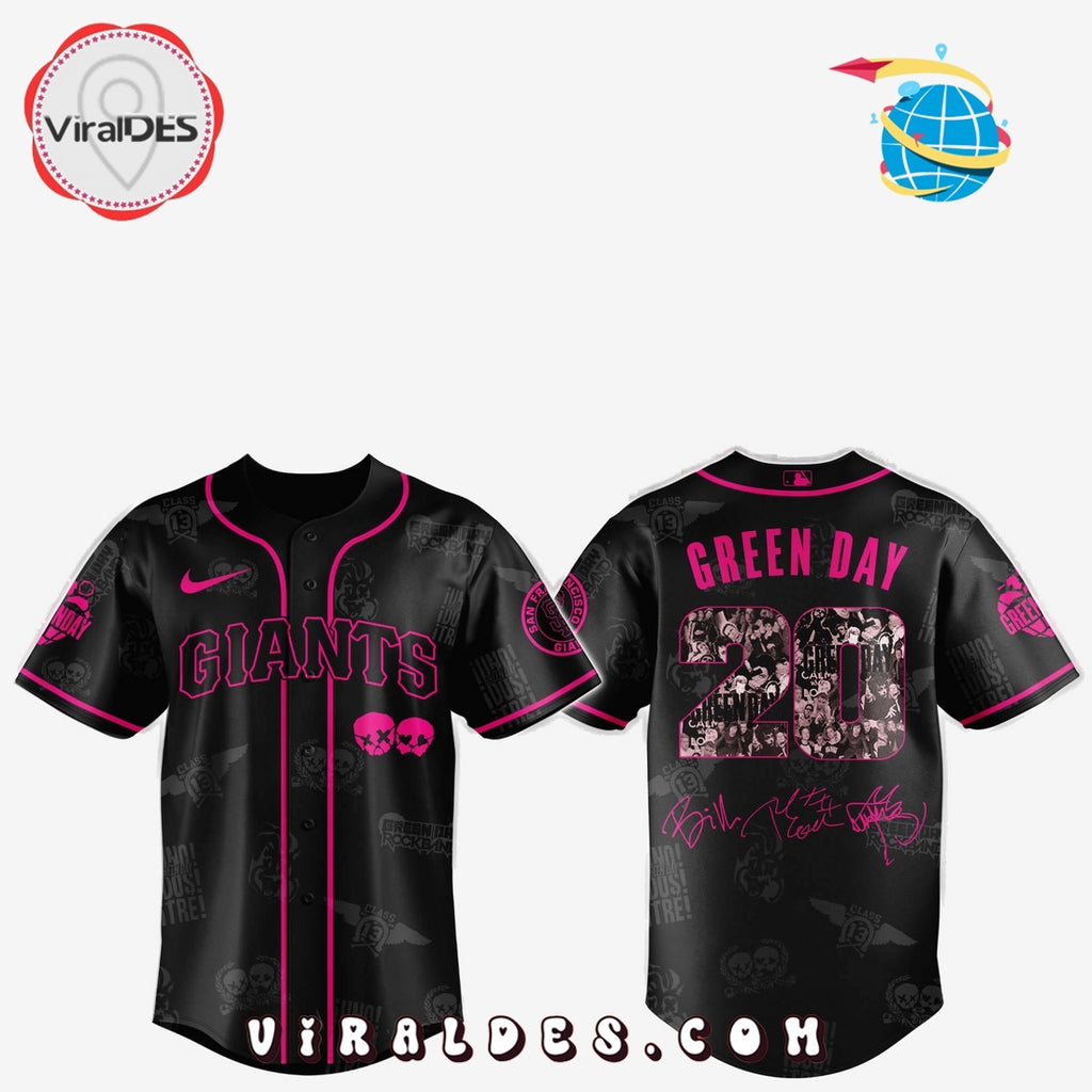 San Francisco Giants MLB x Green Day 20th Anniversary Baseball Jersey
