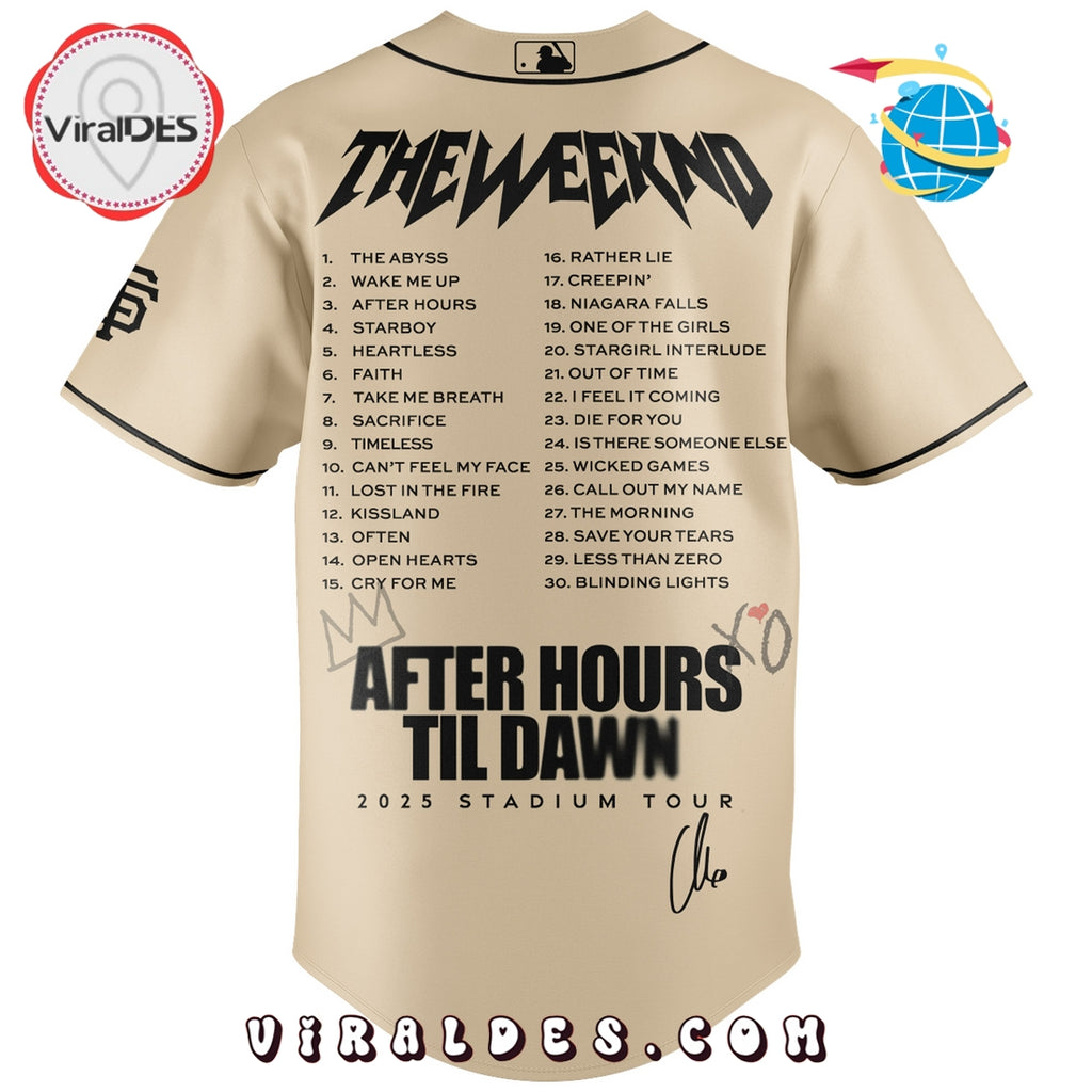San Francisco Giants x The Weeknd After Hours Til Dawn Baseball Jersey