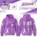 San Jose Sharks Hockey Fights Cancer Purple Ribbon Hoodie