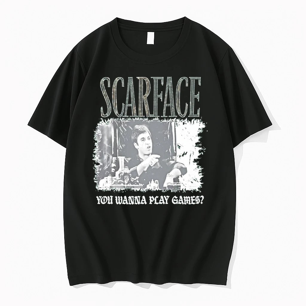Scarface You Wanna Play Games Tony Montana 0 Tshirts Sweater
