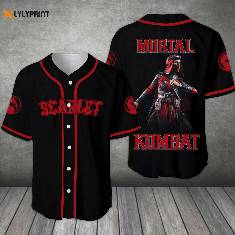 Scarlet Mortal Kombat Mu All Over Print Unisex Baseball Jersey - lylyprint.com