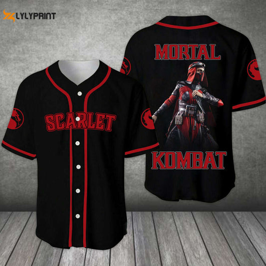 Scarlet Mortal Kombat Mu All Over Print Unisex Baseball Jersey - lylyprint.com