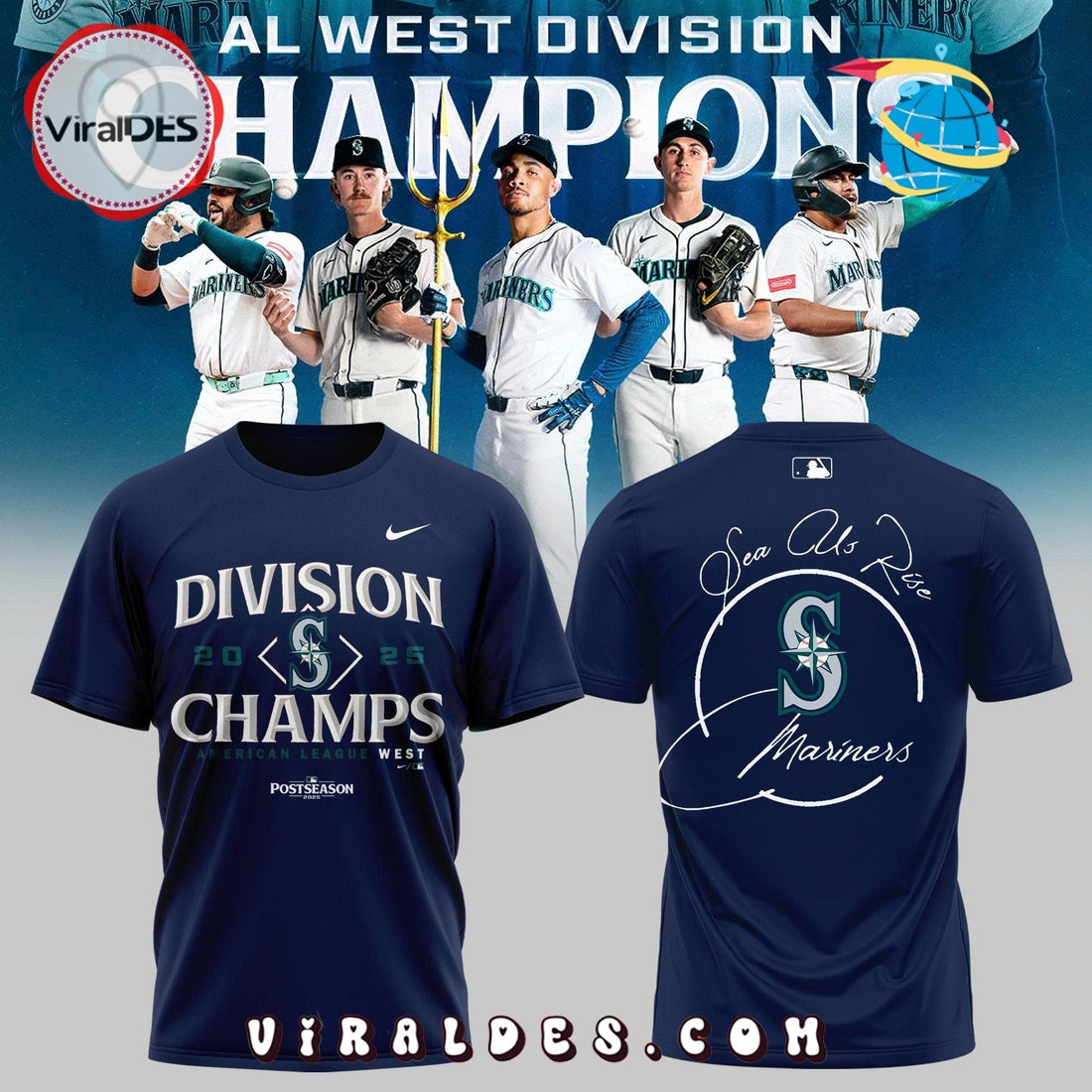 Seattle Mariners Playoff Tee 2025 October Baseball Hoodie