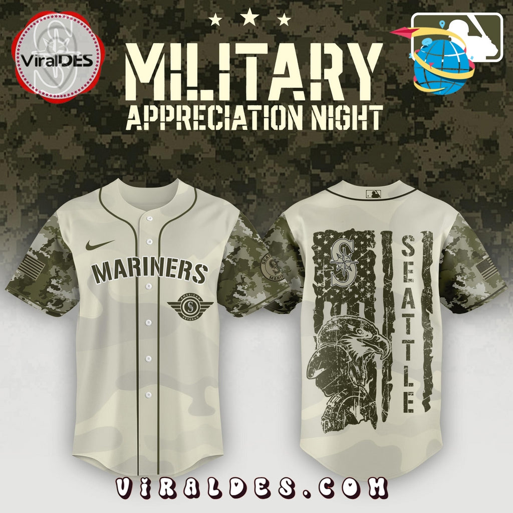 Seattle Mariners x MLB 2025 Armed Forces Day Night Baseball Jersey