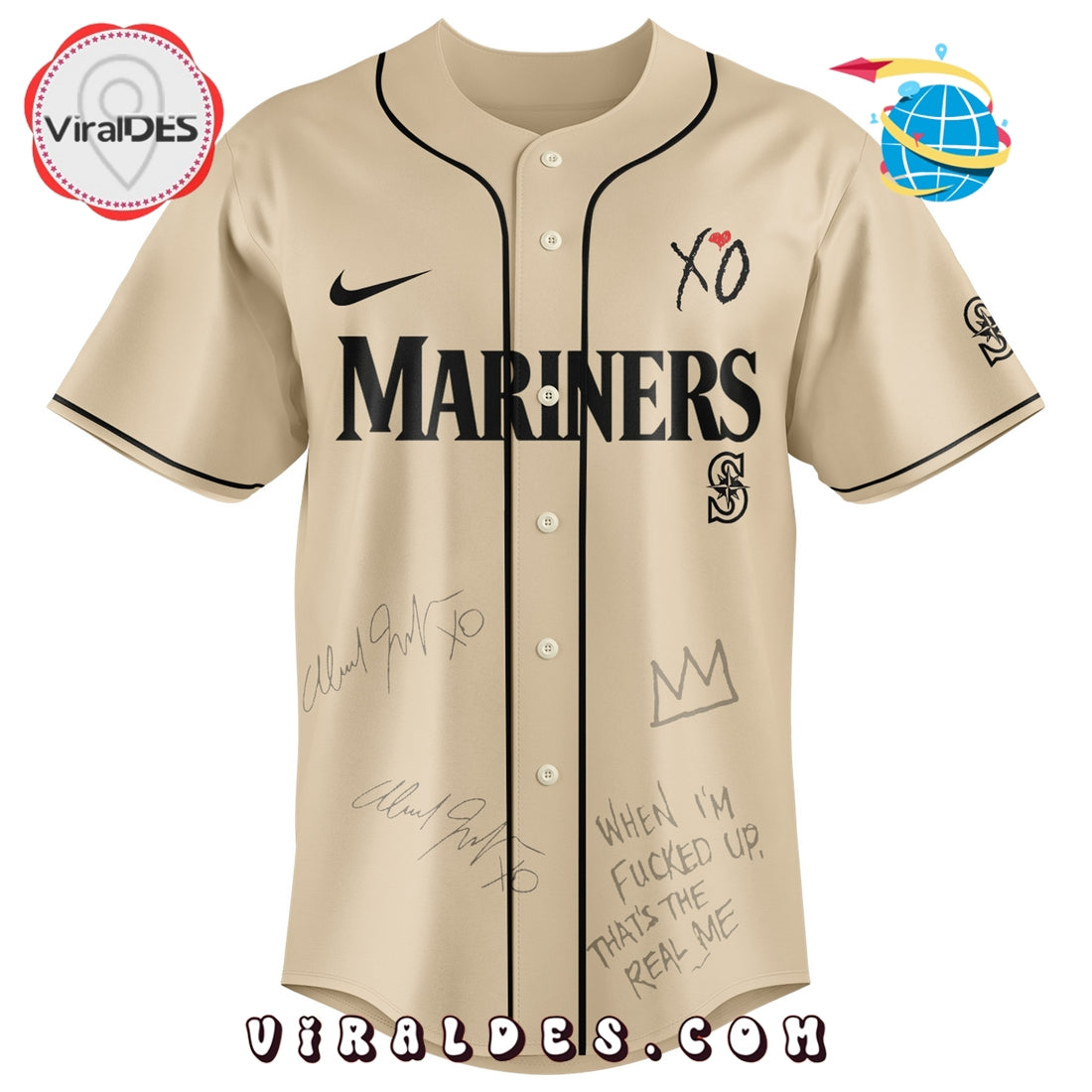 Seattle Mariners x The Weeknd After Hours Til Dawn Baseball Jersey