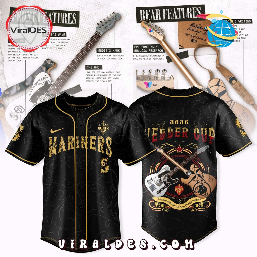 Seattle Mariners x Vedder Cup 2025 Baseball Jersey