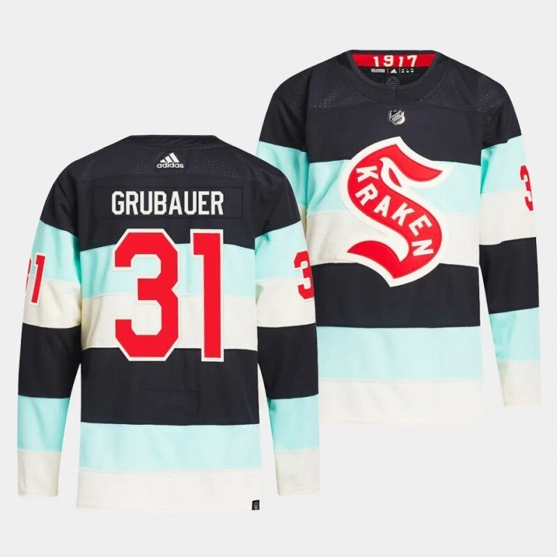 seattle kraken #31 2024 nhl winter classic jersey - deep sea blue