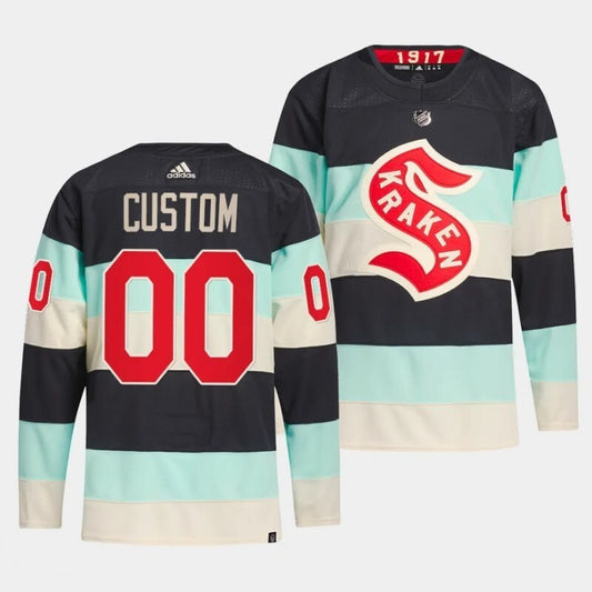 seattle kraken custom 2024 nhl winter classic jersey - deep sea blue