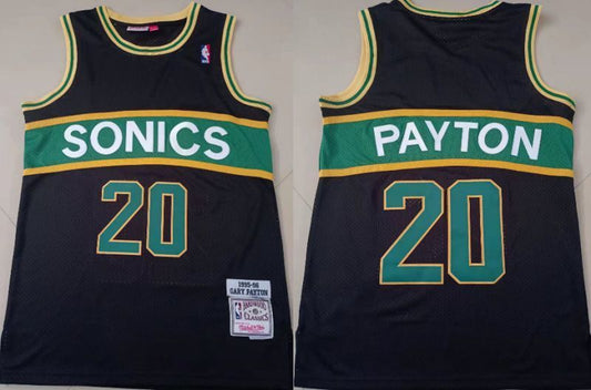 seattle supersonics #20 gary payton Supersonics 20 # · Payton Black Retro Jersey