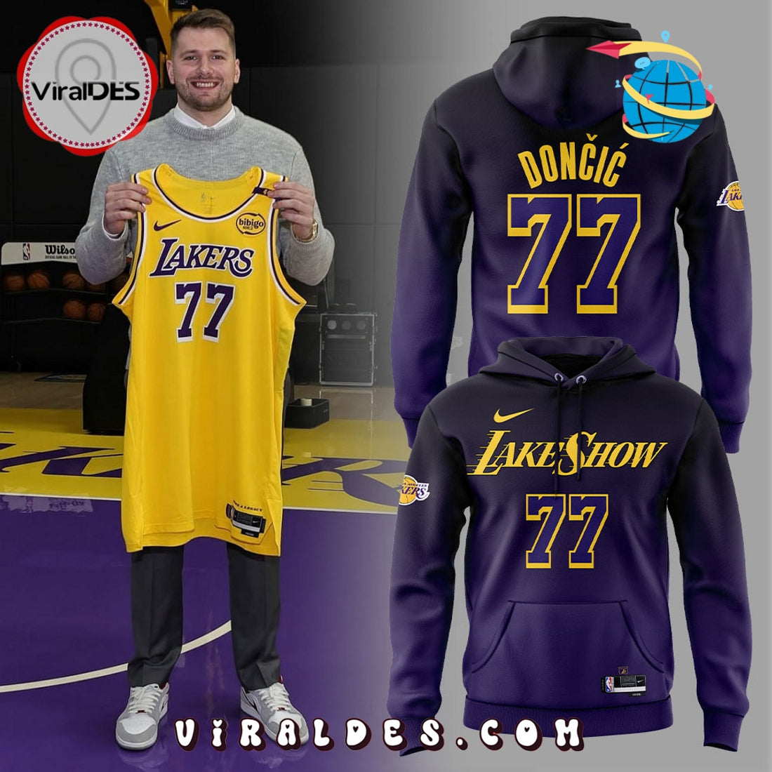 Show Luka Doncic Los Angeles Lakers Hoodie