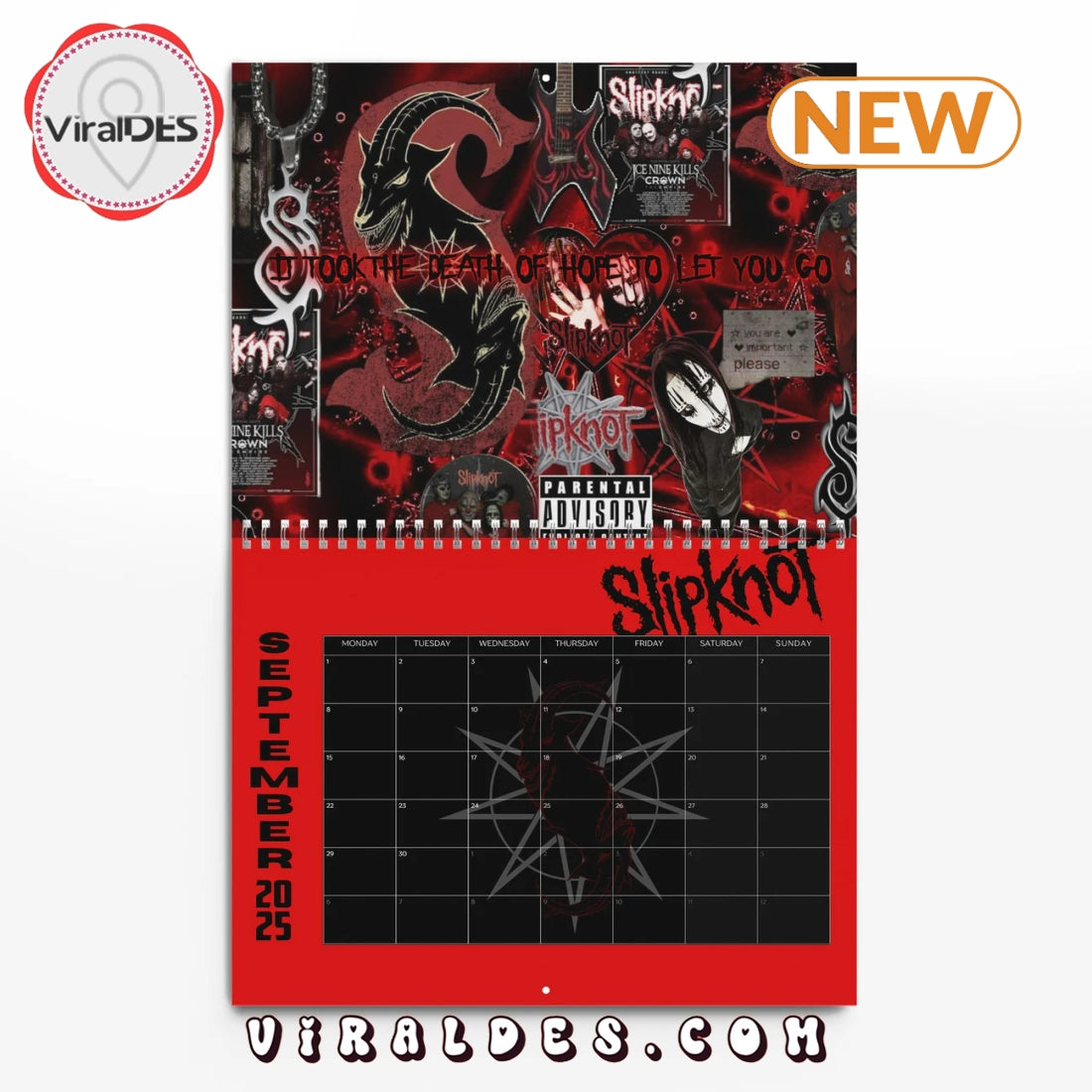 Slipknot 2025 Happy New Year Calendar