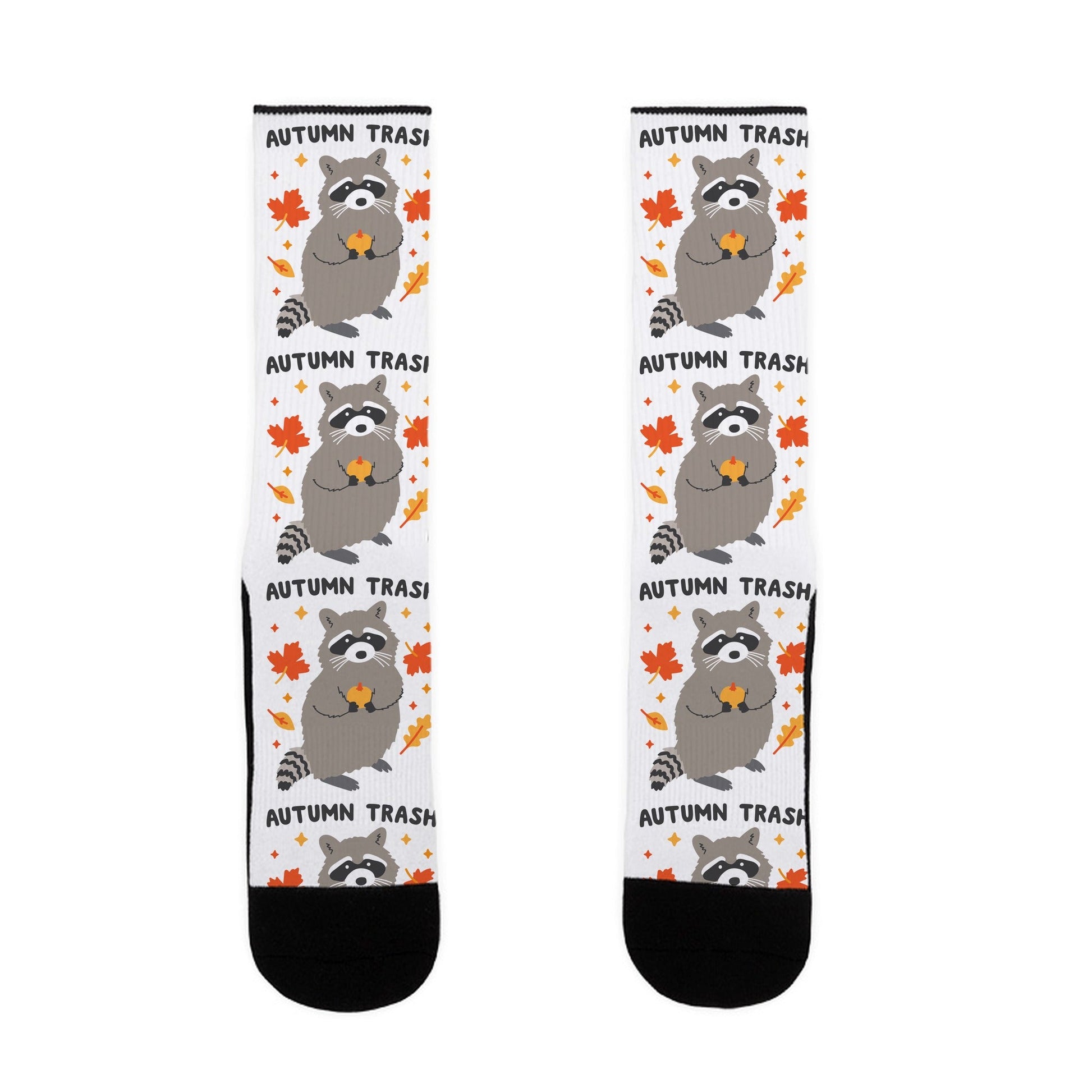 Autumn Trash Raccoon Socks
