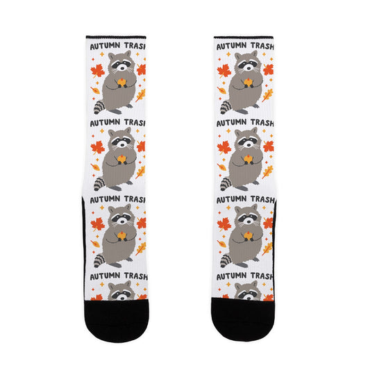 Autumn Trash Raccoon Socks