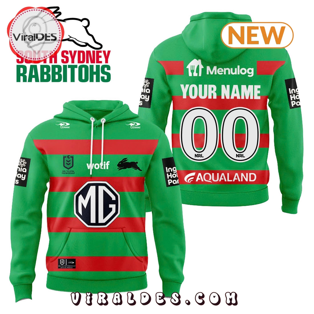 South Sydney Rabbitohs 2025 Custom Limited Hoodie