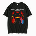 Space Encounters Of The Invading Kind Pixel Alien Over Devils Tower Silhouette 0 Tshirts Sweater