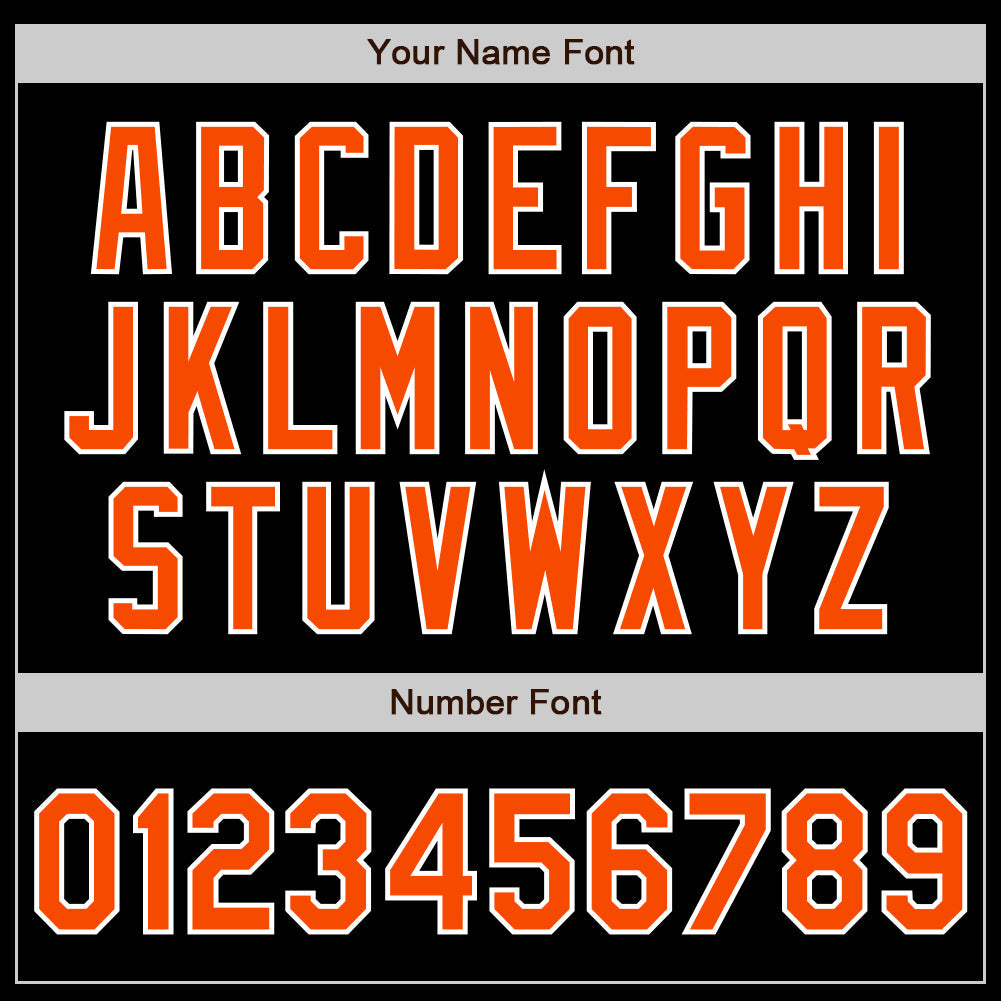Custom Black Orange-Powder Blue Authentic Split Fashion Baseball Jersey