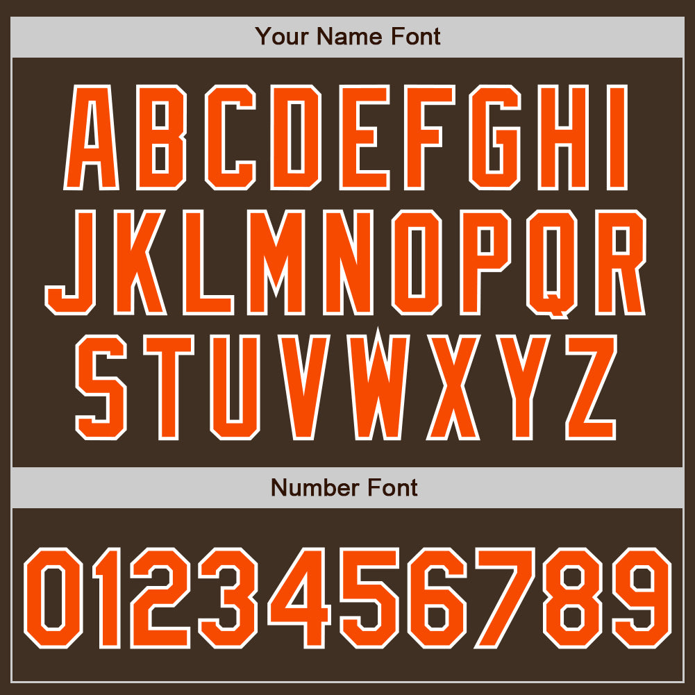 Custom Brown Orange-Gray Authentic Split Fashion Baseball Jersey