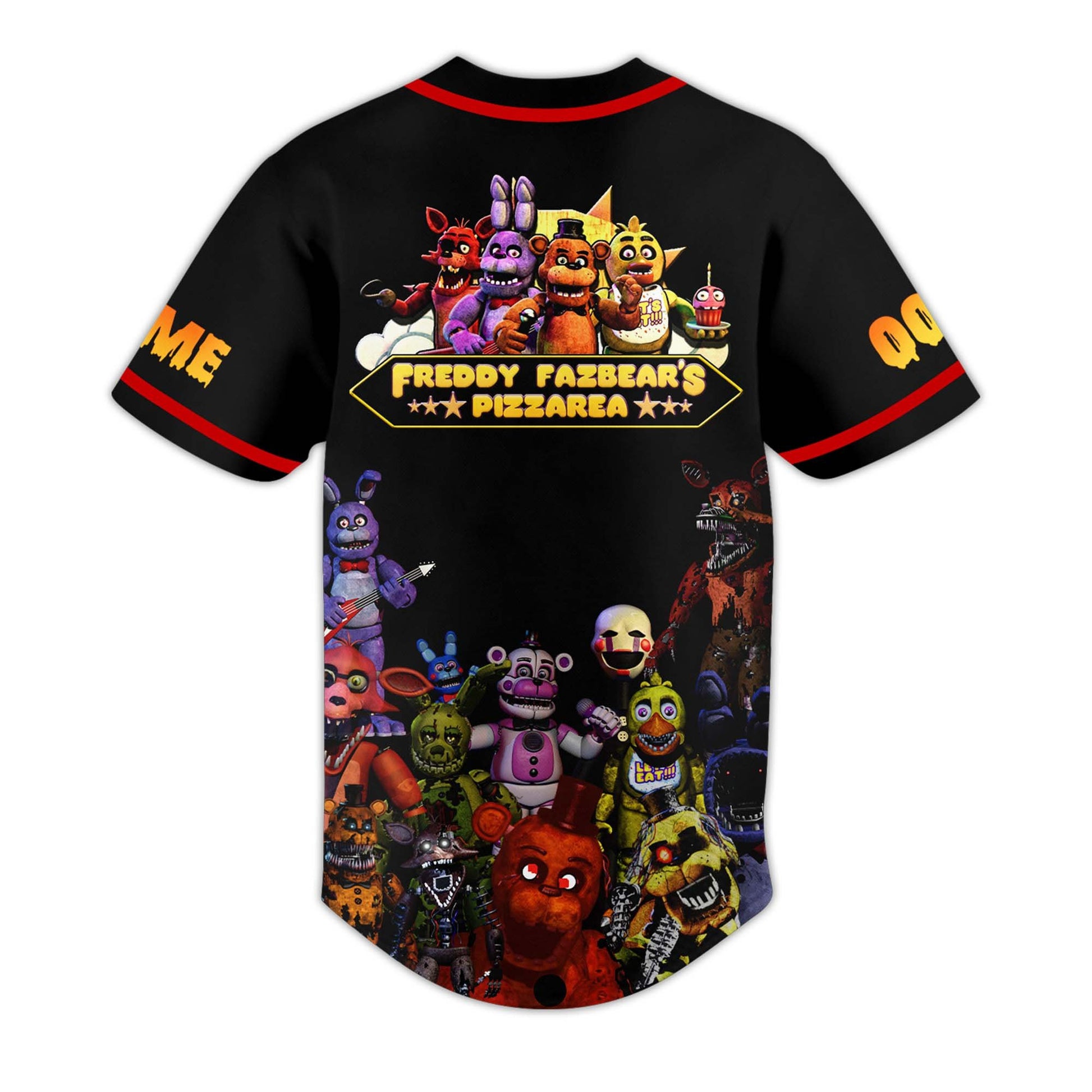 Spooky Five Nights At Freddy's Custom Baseball Jersey T-Shirts, Hoodie, Sweatshirt | WearSparks.com (Image 3)