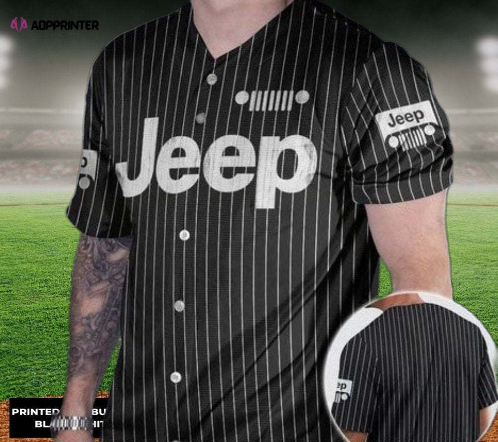 Sport the Classic Style with JP Striped Baseball Jersey – Shop Now!