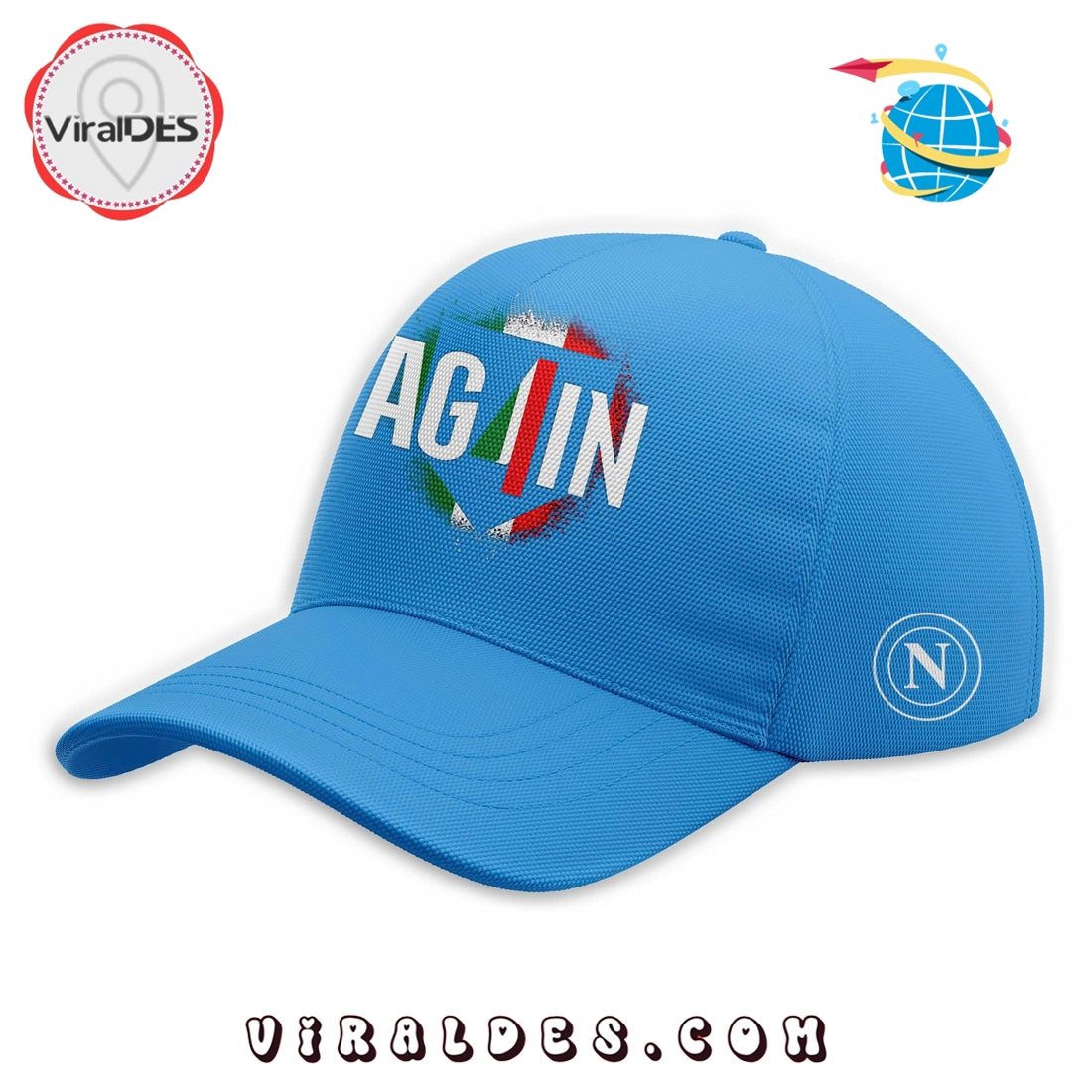 SSC Napoli Campioni d’Italia 2025 Blue Hoodie, Long Pants