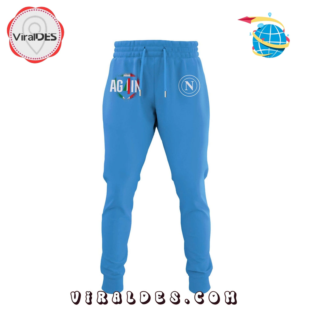 SSC Napoli Campioni d’Italia Blue Hoodie, Long Pants